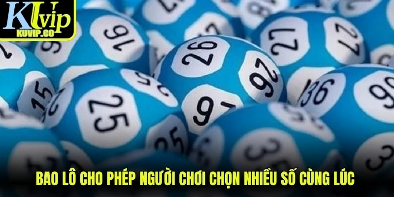 Bao lô cho phép người chơi chọn nhiều số cùng lúc để tăng cơ hội trúng thưởng